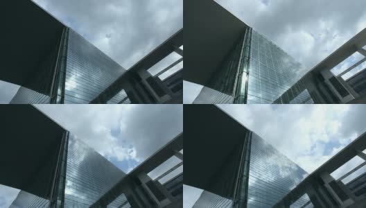 云和摩天大楼-未来的地区高清在线视频素材下载