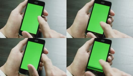 商人使用智能手机的触屏色度键。高清在线视频素材下载