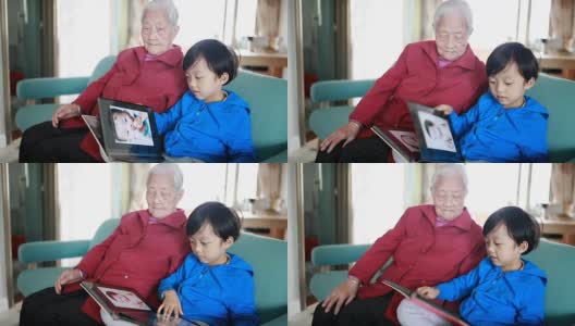 祝奶奶和孙子快乐高清在线视频素材下载