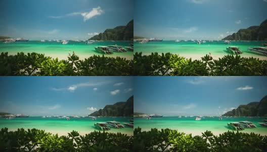 泰国安达曼海南部甲比岛的皮皮岛海滩。高清在线视频素材下载