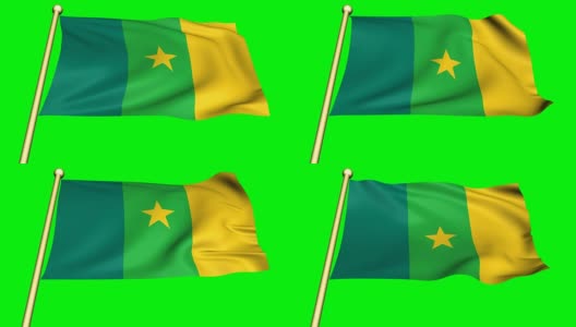 喀麦隆国旗动画高清在线视频素材下载