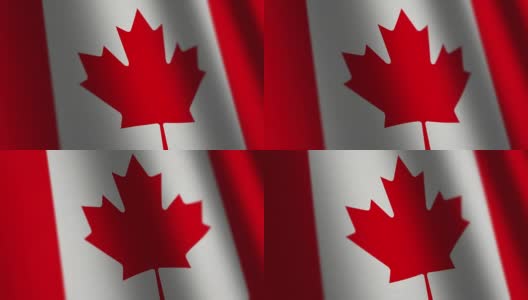 加拿大国旗环。高清在线视频素材下载