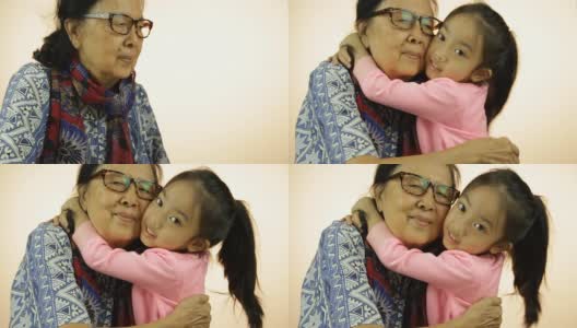 亚洲祖母和孙女高清在线视频素材下载
