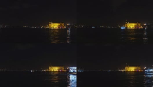 《海上之城》，夜景延时高清在线视频素材下载