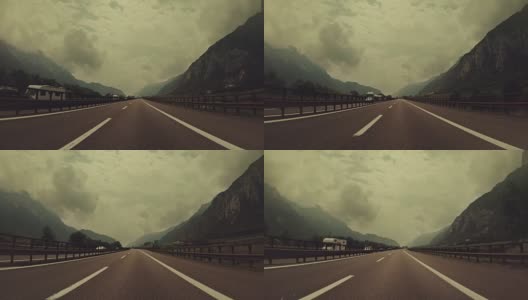 在意大利高速公路上开车高清在线视频素材下载