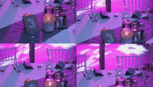 在婚宴上关闭桌子高清在线视频素材下载