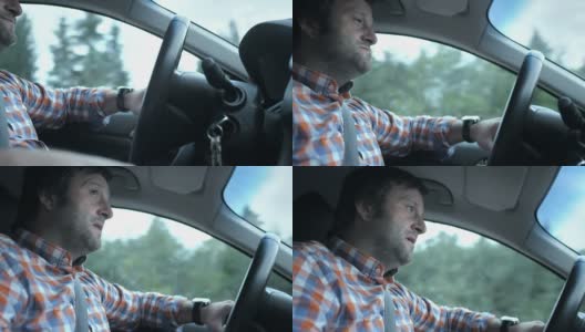 HD:开车的男人高清在线视频素材下载
