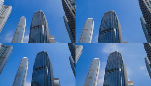 中国香港城市的延时建筑高清在线视频素材下载
