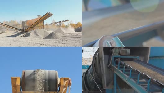 Sorting gravel enterprise is working高清在线视频素材下载