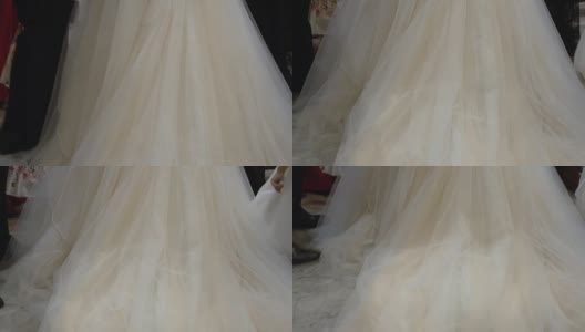 白色新娘慢镜头高清在线视频素材下载