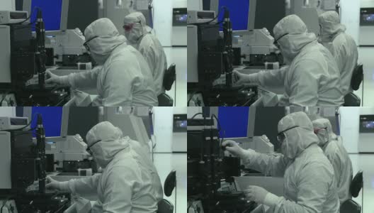 清洁实验室技术人员正在工作高清在线视频素材下载