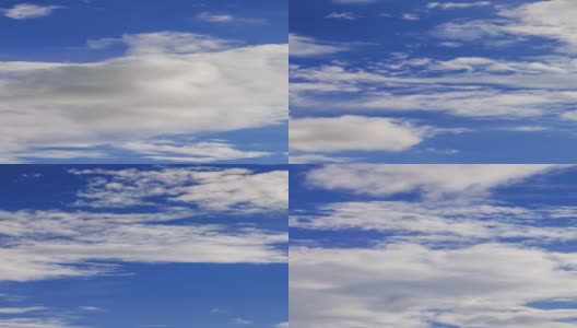 深蓝色的天空和戏剧性的云运动-时间流逝高清在线视频素材下载