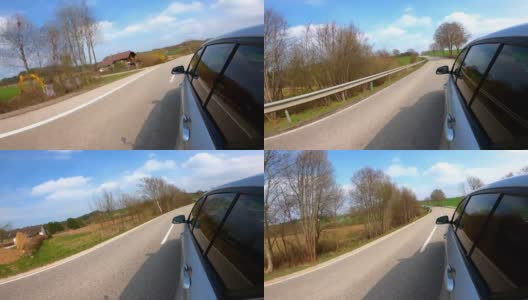 早春的巴伐利亚乡村公路高清在线视频素材下载