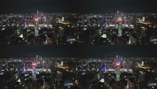 广州中轴线夜景平移图高清在线视频素材下载