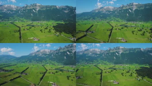 俯瞰瑞士森瓦尔德市高清在线视频素材下载