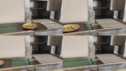 中餐厅自动上菜传送带高清在线视频素材下载