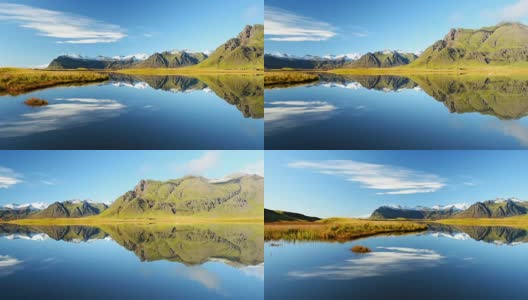 高清平移拍摄的美丽的风景在冰岛南部高清在线视频素材下载