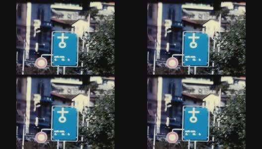 瑞士卢塞恩60年代的路标高清在线视频素材下载