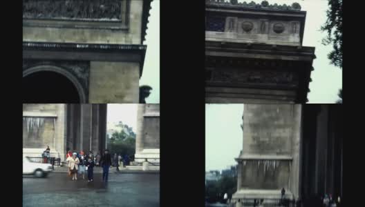 60年代法国巴黎的凯旋门高清在线视频素材下载