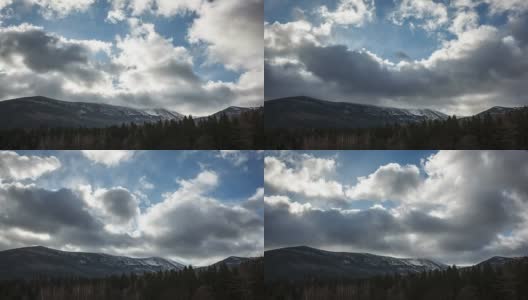 飘过雪山的云高清在线视频素材下载