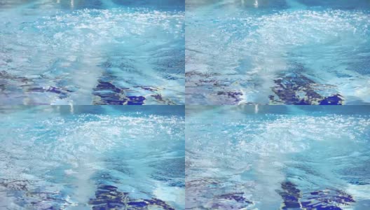 高清超级慢镜头:泡泡泳池和海浪高清在线视频素材下载