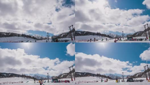 冬季滑雪胜地高清在线视频素材下载