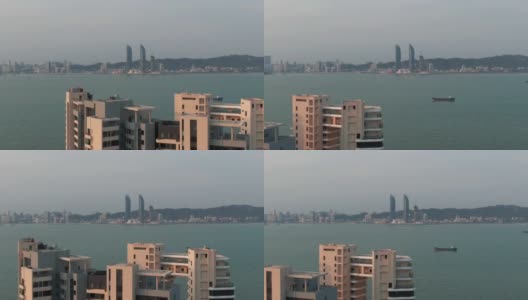 厦门，中国，海滨城市景观高清在线视频素材下载