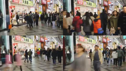 日本大阪道顿堀街头之夜高清在线视频素材下载