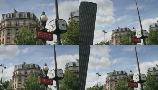 巴黎地铁标志高清在线视频素材下载