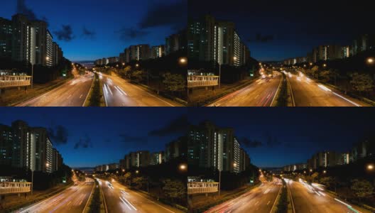 黄昏中的淡平尼斯高速公路高清在线视频素材下载