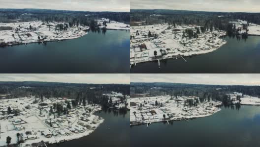 西雅图郊区下雪高清在线视频素材下载