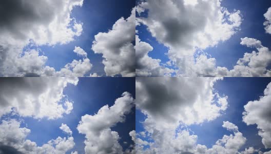 高清:蓝天白云的自然背景高清在线视频素材下载