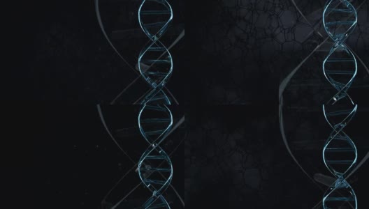 4K图像DNA链烟，黑暗的背景高清在线视频素材下载