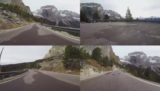 在山上驾驶车载摄像机高清在线视频素材下载