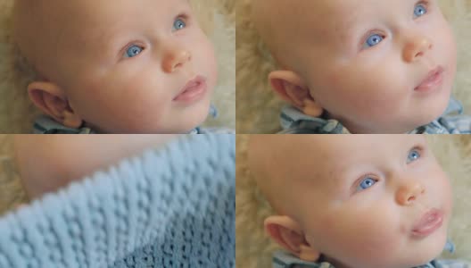 宝宝的美丽的眼睛高清在线视频素材下载