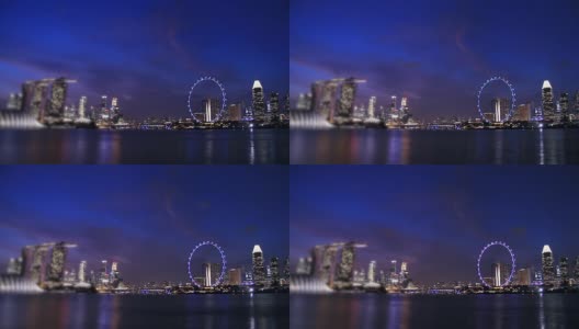 蓝色的暮光之城的城市高清在线视频素材下载
