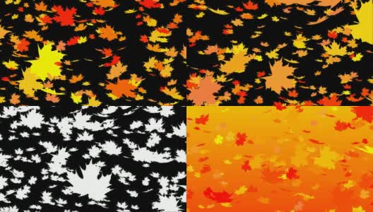 秋叶飘落的背景可循环高清在线视频素材下载