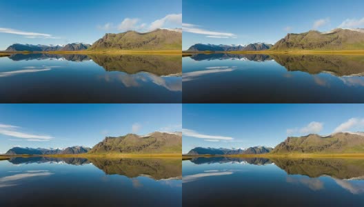 冰岛湖面上的云图高清在线视频素材下载