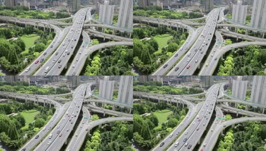 上海路口的交通状况高清在线视频素材下载