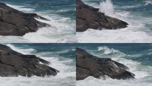 宿醉-暴风雨的海-里约热内卢高清在线视频素材下载