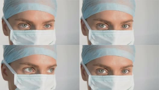 蓝眼睛的女外科医生高清在线视频素材下载