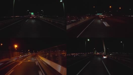 在夜间高速公路上开车- 4K-高清在线视频素材下载