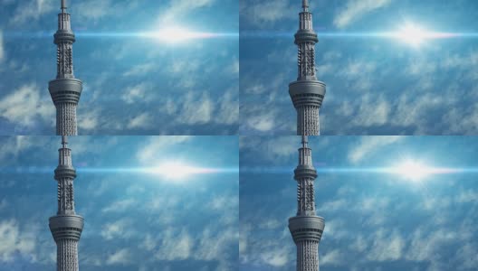 东京天空树鸟瞰图，东京日本高清在线视频素材下载