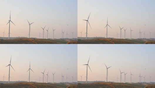 风力发电，可再生能源高清在线视频素材下载