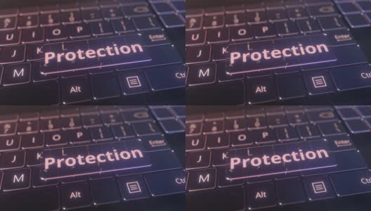 未来派电脑键盘，透明保护键高清在线视频素材下载