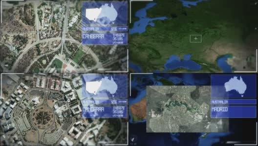 堪培拉未来卫星图像视图高清在线视频素材下载