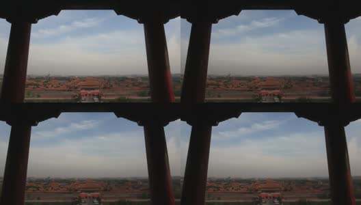 紫禁城在亭子框架高清在线视频素材下载