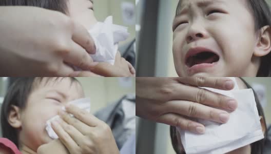 亚洲小女孩哭得很情绪化高清在线视频素材下载