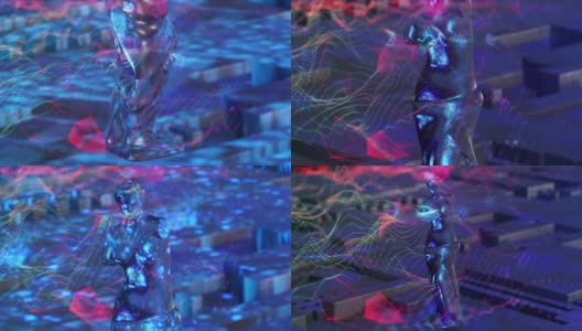 Venus de Milo NFT，不可替代的令牌，AI，元宇宙概念背景高清在线视频素材下载