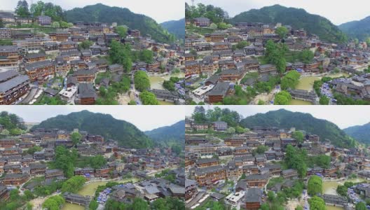 贵州西乡千湖庙村地标4k高清在线视频素材下载